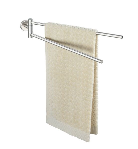 Produktbild: Handtuchhalter Mod. Bosio matt mit 2 Armen Edelstahl, rostfrei