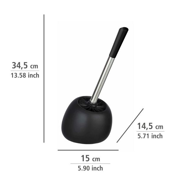 Produktbild: WC-Garnitur Mod. Polaris Schwarz matt, aus hochwertiger Keramik