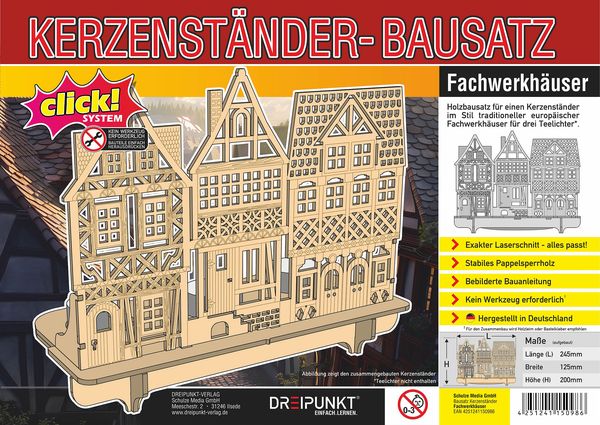 Produktbild: Fachwerkh&auml;user Kerzenst&auml;nder-Bausatz