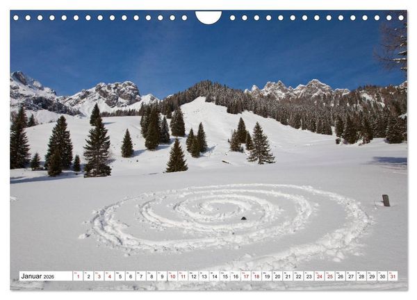 Produktbild: Kraftpl&auml;tze in den Bergen (Wandkalender 2026 DIN A4 quer), CALVENDO Monatskalender