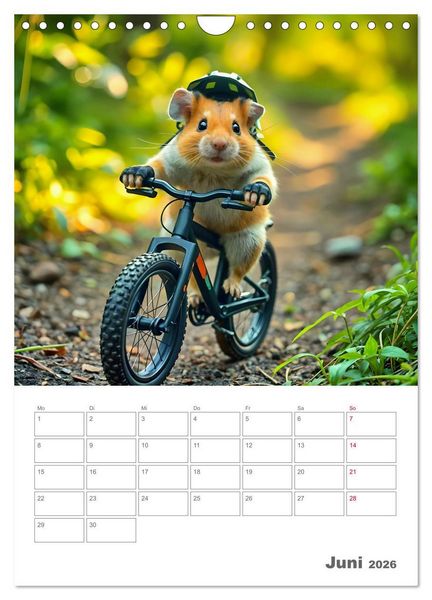 Produktbild: Adventure Hamster - Sportliche KI Hamster pr&auml;sentieren den Abenteuer-Sport (Wandkalender 2026 DIN A4 hoch), CALVENDO Monatskalender