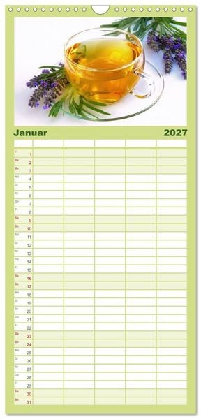 Produktbild: Familienplaner 2027 - Arzneipflanzen mit 5 Spalten (Wandkalender, 21 x 45 cm) CALVENDO