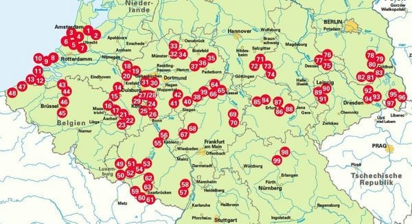 Produktbild: BVA Die 99 sch&ouml;nsten Radtouren f&uuml;r Camper in Deutschlands Mitte, Belgien, Luxemburg und den s&uuml;dlichen Niederlanden
