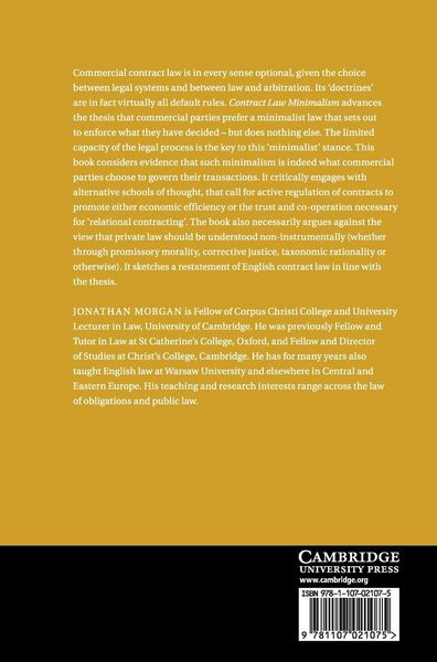 Produktbild: Contract Law Minimalism