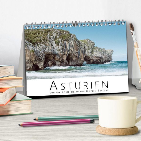 Produktbild: Asturien - Von der K&uuml;ste bis zu den Gipfeln Europas (Tischkalender 2026 DIN A5 quer), CALVENDO Monatskalender