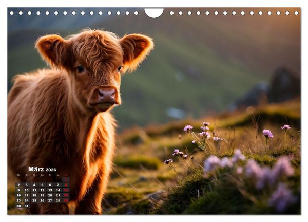 Produktbild: Highland K&uuml;he (Wandkalender 2026 DIN A4 quer), CALVENDO Monatskalender