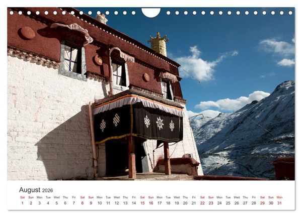 Produktbild: Tibet Monastery and landscapes (Wall Calendar 2026 DIN A4 landscape), CALVENDO 12 Month Wall Calendar