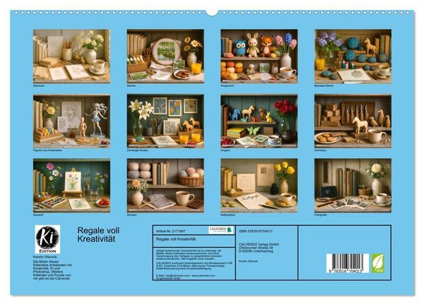 Produktbild: Regale voll Kreativit&auml;t (hochwertiger Premium Wandkalender 2026 DIN A2 quer), Kunstdruck in Hochglanz
