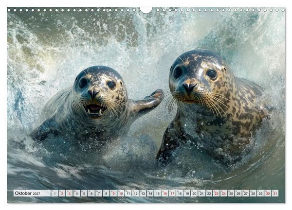 Produktbild: Faszination Robben - Zwischen Wellen und Weite (Wandkalender 2027 DIN A3 quer), CALVENDO Monatskalender