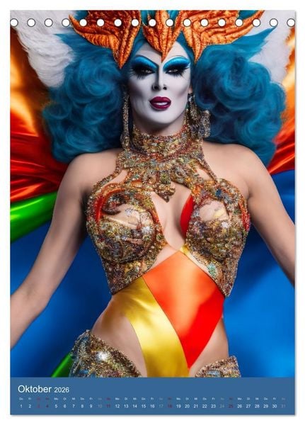 Produktbild: Drag Queens im Rampenlicht (Tischkalender 2026 DIN A5 hoch), CALVENDO Monatskalender