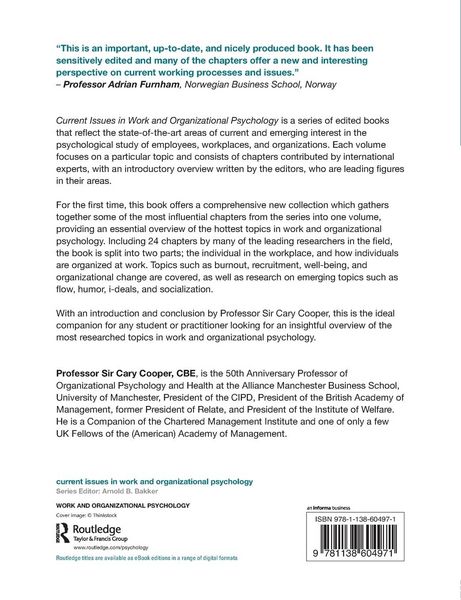 Produktbild: Current Issues in Work and Organizational Psychology