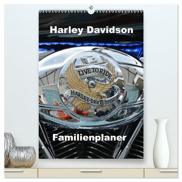 Produktbild: Harley Davidson Familienplaner (hochwertiger Premium Wandkalender 2026 DIN A2 hoch), Kunstdruck in Hochglanz