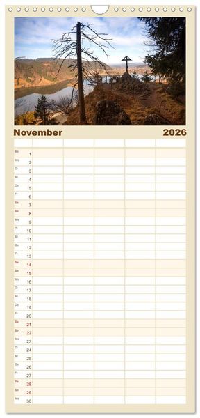 Produktbild: Familienplaner 2026 - Schliersee-Idylle mit 5 Spalten (Wandkalender, 21 x 45 cm) CALVENDO