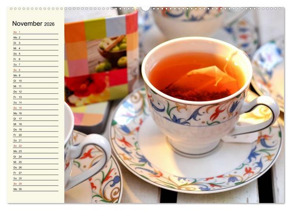 Produktbild: Es ist Zeit f&uuml;r Tee. Impressionen (Wandkalender 2026 DIN A2 quer), CALVENDO Monatskalender