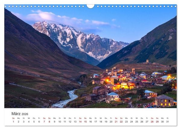 Produktbild: Georgien - Einmalige Landschaften (Wandkalender 2026 DIN A3 quer), CALVENDO Monatskalender