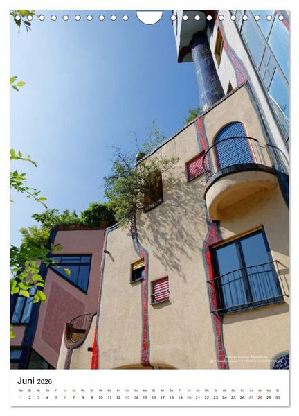 Produktbild: Wohnen unterm Regenturm - Ein Hundertwasser Architekturprojekt, 1991-94 (Wandkalender 2026 DIN A4 hoch), CALVENDO Monatskalender