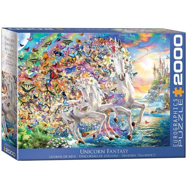 Produktbild: Puzzle 2000 Teile - Unicorn Fantasy
