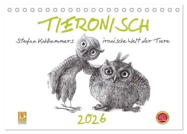 Produktbild: TIERONISCH (Tischkalender 2026 DIN A5 quer), CALVENDO Monatskalender