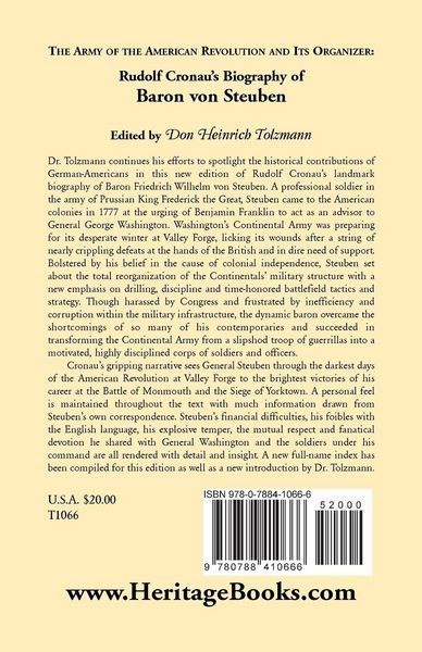 Produktbild: Biography of Baron Von Steuben, the Army of the American Revolution and Its Organizer