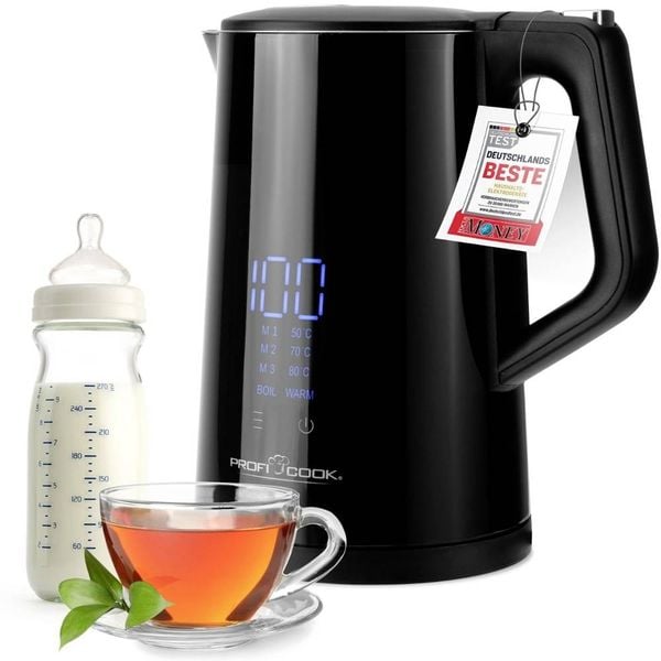 Produktbild: Profi Cook PC-WKS 1243 Wasserkocher Schwarz Fassungsverm&ouml;gen: 1.7l