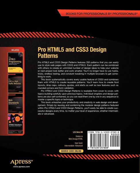 Produktbild: Pro HTML5 and CSS3 Design Patterns