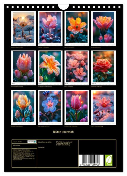 Produktbild: Bl&uuml;ten traumhaft (Wandkalender 2026 DIN A4 hoch), CALVENDO Monatskalender