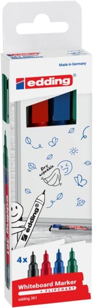 Produktbild: Edding Whiteboardmarker 361 4er Set
