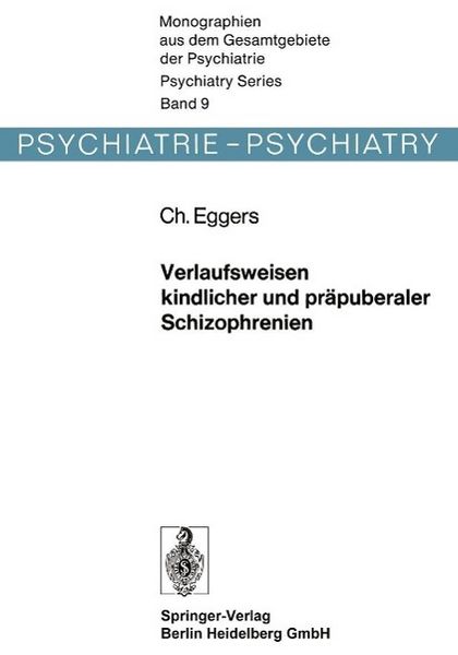 Produktbild: Verlaufsweisen kindlicher und pr&auml;puberaler Schizophrenien