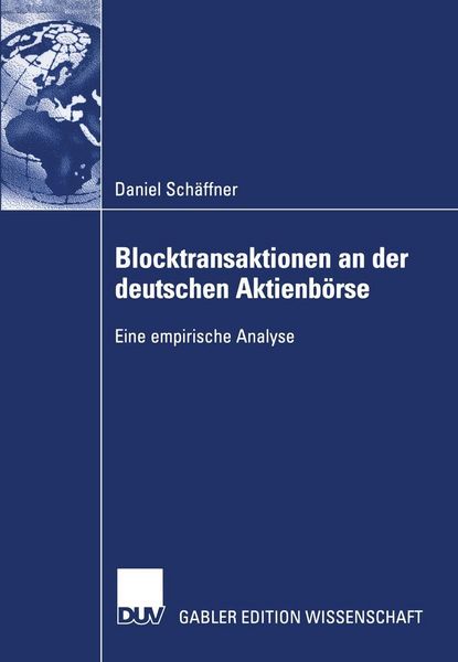Produktbild: Blocktransaktionen an der deutschen Aktienb&ouml;rse