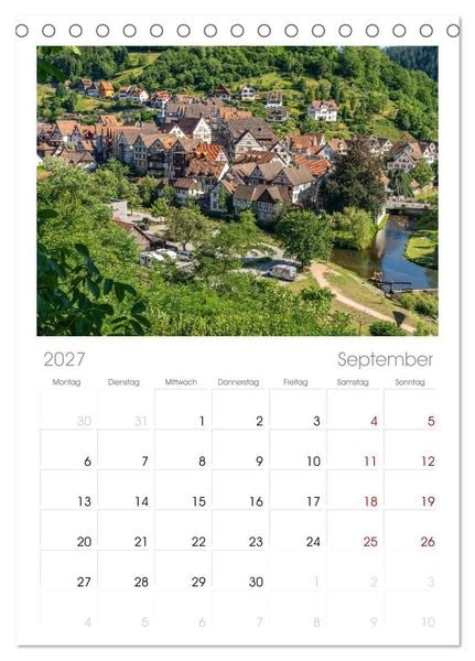 Produktbild: Tischplaner 2027 - Schwarzwald - Ferienregion Kinzigtal (A5 Tischkalender zum Aufstellen) CALVENDO