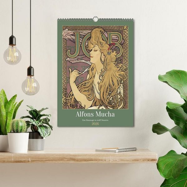 Produktbild: Alfons Mucha - Eine Hommage in zw&ouml;lf Monaten (Wandkalender 2026 DIN A3 hoch), CALVENDO Monatskalender