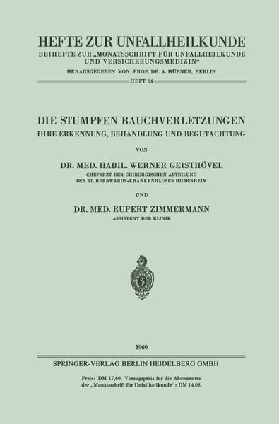 Produktbild: Die Stumpfen Bauchverletzungen
