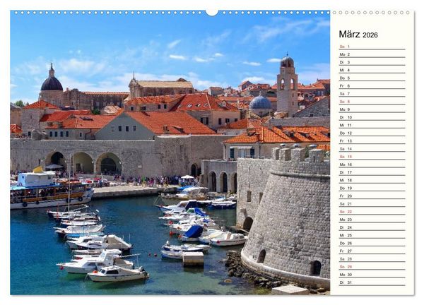 Produktbild: Dubrovnik - Perle der Adria (hochwertiger Premium Wandkalender 2026 DIN A2 quer), Kunstdruck in Hochglanz