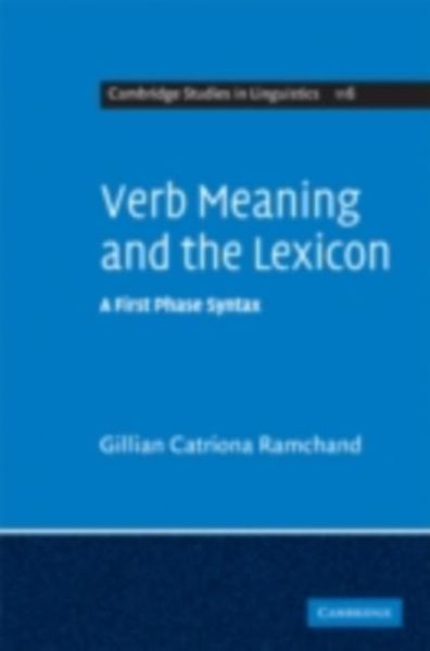 Produktbild: Verb Meaning and the Lexicon