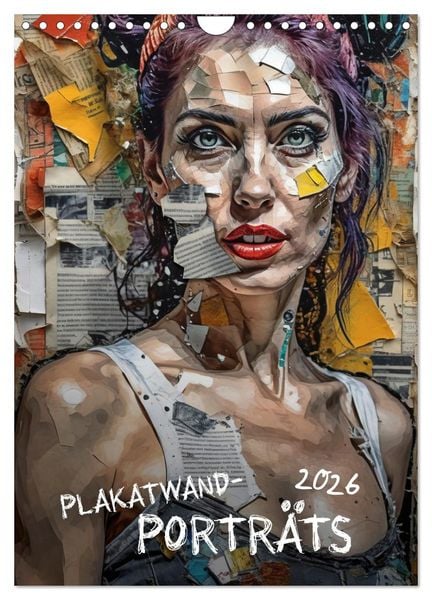 Plakatwand-Porträts (Wandkalender 2026 DIN A4 hoch), CALVENDO Monatskalender