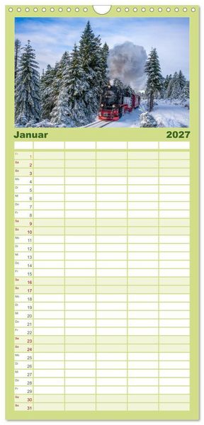 Produktbild: Familienplaner 2027 - Sachsen-Anhalt - Eine Sch&ouml;nheit in der Mitte Deutschlands mit 5 Spalten (Wandkalender, 21 x 45 cm) CALVENDO