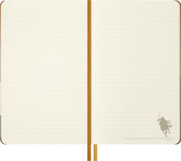 Produktbild: Moleskine Der Herr der Ringe Premium Box, Notizbuch L/A5, liniert, fester Einband, Kaweco Gelroller, der Herr der Ringe Pins (2er-Set), wiederverwendbare thematische Box