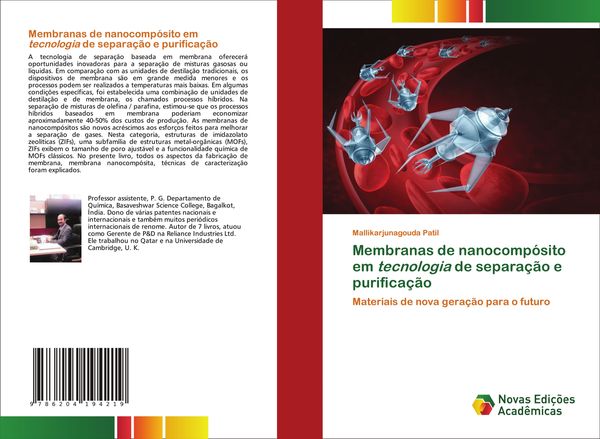 Produktbild: Membranas de nanocomp&oacute;sito em tecnologia de separa&ccedil;&atilde;o e purifica&ccedil;&atilde;o