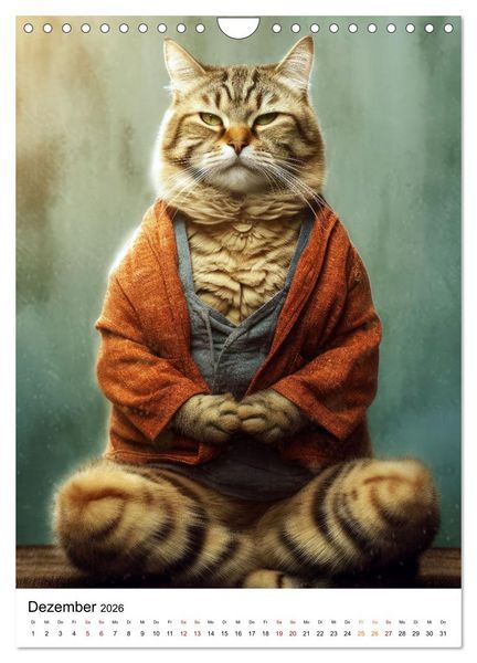 Produktbild: Miau Yoga (Wandkalender 2026 DIN A4 hoch), CALVENDO Monatskalender