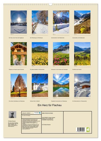 Produktbild: Ein Herz f&uuml;r Flachau (Wandkalender 2026 DIN A2 hoch), CALVENDO Monatskalender