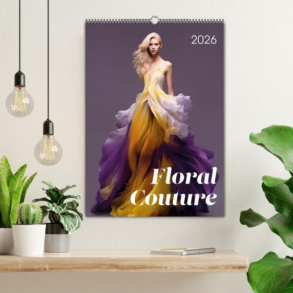 Produktbild: Floral Couture (Wandkalender 2026 DIN A2 hoch), CALVENDO Monatskalender