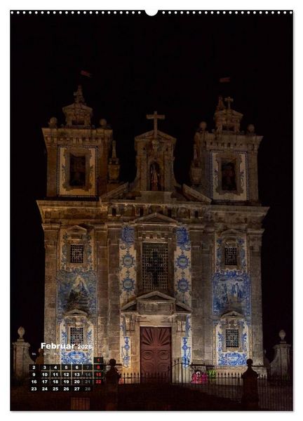 Produktbild: Porto Tag und Nacht (hochwertiger Premium Wandkalender 2026 DIN A2 hoch), Kunstdruck in Hochglanz