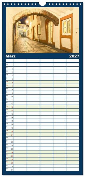 Produktbild: Familienplaner 2027 - R&Ouml;MERSTADT TRIER mit 5 Spalten (Wandkalender, 21 x 45 cm) CALVENDO