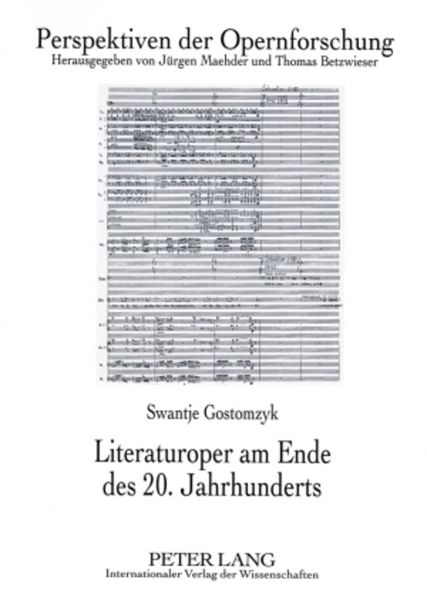 Produktbild: Literaturoper am Ende des 20. Jahrhunderts
