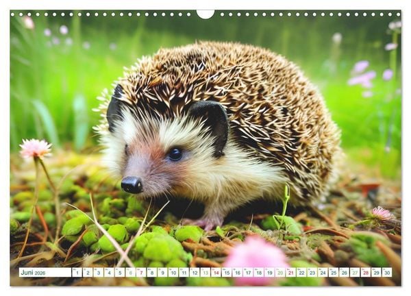Produktbild: Niedliche Igel (Wandkalender 2026 DIN A3 quer), CALVENDO Monatskalender