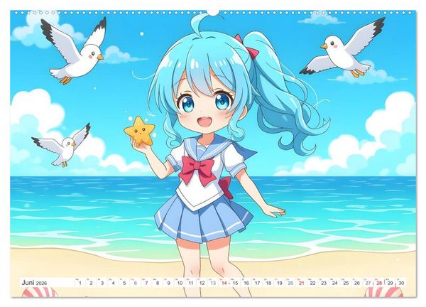 Produktbild: Kawaii Traumwelten (Wandkalender 2026 DIN A2 quer), CALVENDO Monatskalender