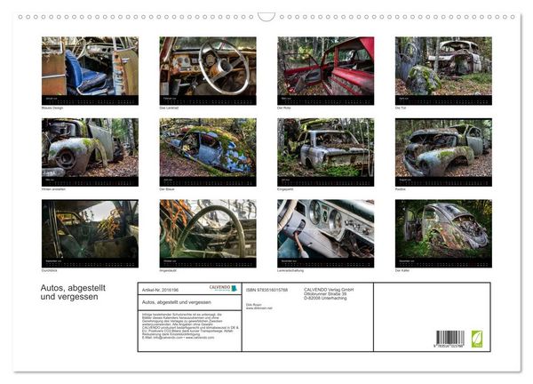 Produktbild: Autos, abgestellt und vergessen (Wandkalender 2026 DIN A2 quer), CALVENDO Monatskalender
