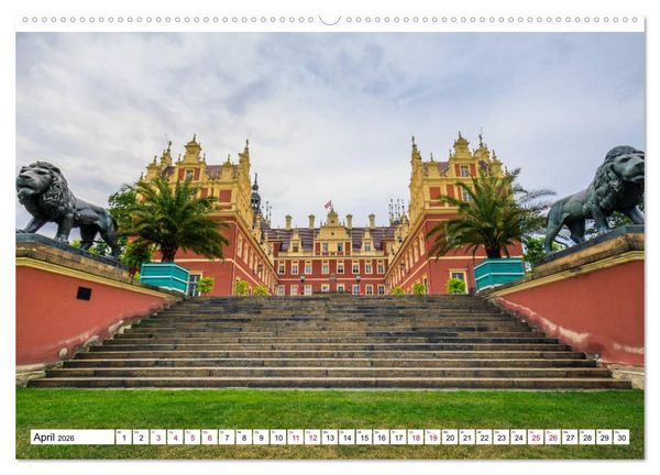 Produktbild: Schloss Bad Muskau (hochwertiger Premium Wandkalender 2026 DIN A2 quer), Kunstdruck in Hochglanz