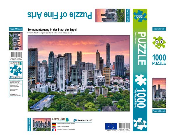 Produktbild: CALVENDO Puzzle Sonnenuntergang in der Stadt der Engel | 1000 Teile Lege-Gr&ouml;&szlig;e 64x48cm Foto-Puzzle f&uuml;r gl&uuml;ckliche Stunden