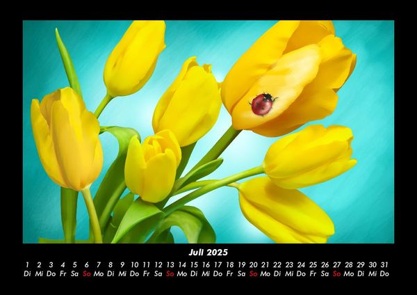 Produktbild: Blumenkalender 2025 Fotokalender DIN A3